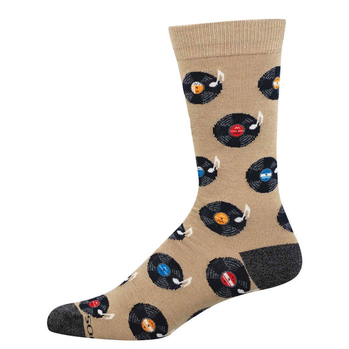 Men's Socks, Vinyl Sounds Better (Record Albums)