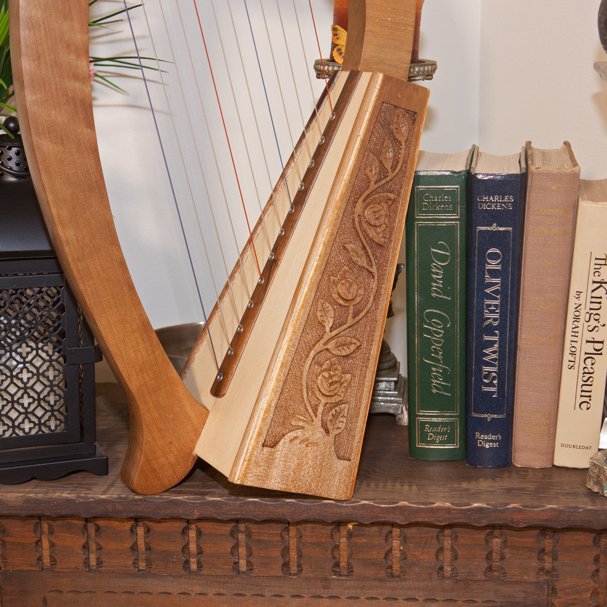 12-String Baby Harp, Roosebeck - Vine Carvings