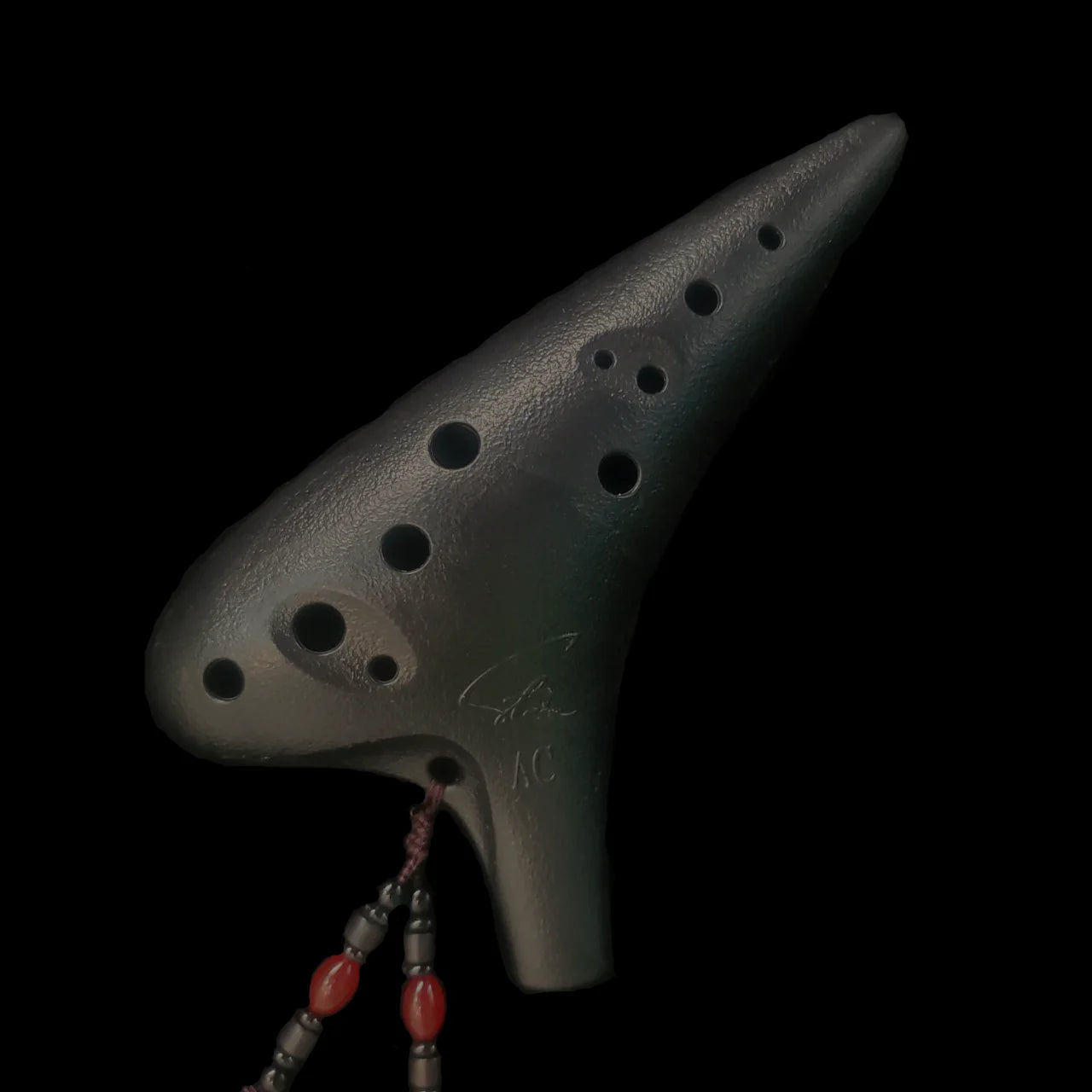 12-Hole Ocarina, Plastic, Alto C - Black