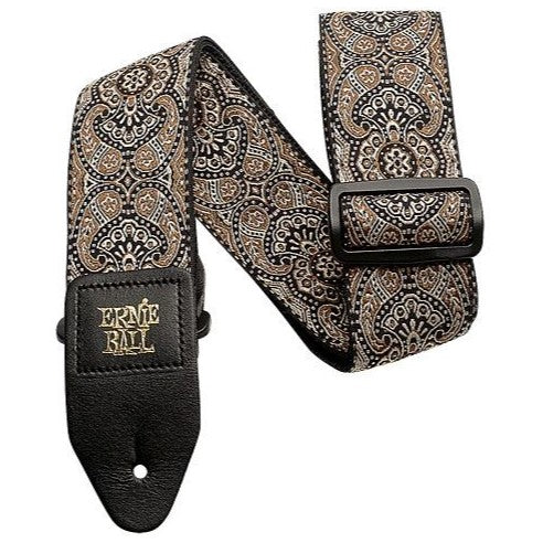 Guitar Strap, 2" Paisley Brown/Black EB4163 by Ernie Ball