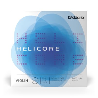 D'Addario H310 4/4M Helicore Violin String Set - 4/4 Size - Medium Tension
