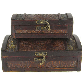 Wood Trunk Box, Medium
