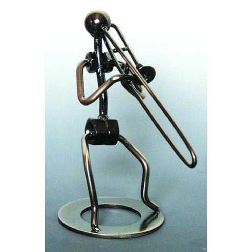 Metal Musician Sculpture, Trombone Player