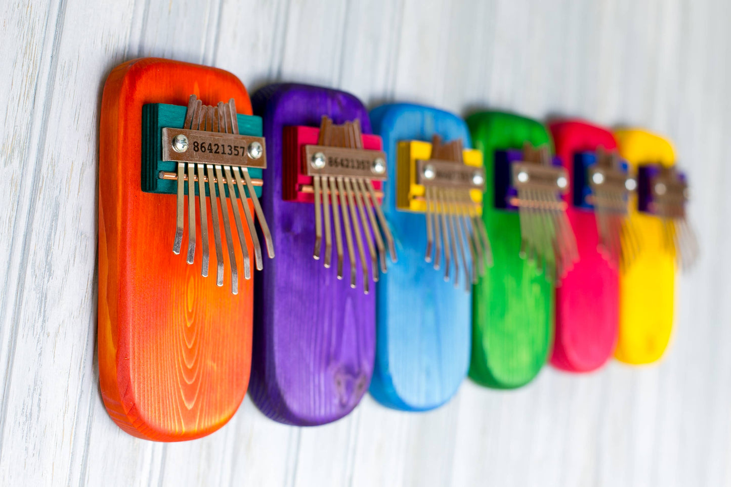 Kalimba Thumb Piano, 8-Key Pine Wood - Green
