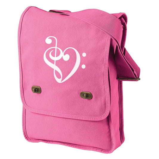 Music Expressions Field Bag, Heart of Clefs