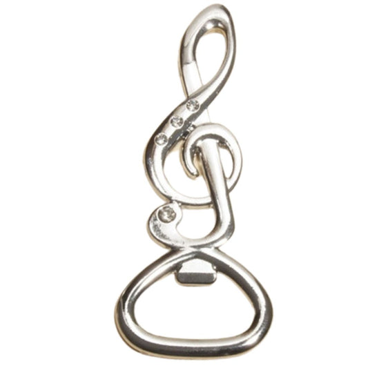 Bottle Opener, Treble Clef with Crystals, Gift-boxed