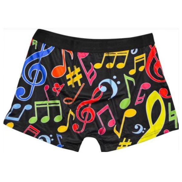 Music Notes Spandex Boxers