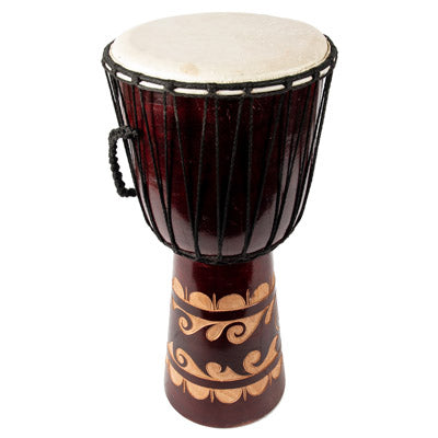 Djembe, 11-1/2" - Line-Carved