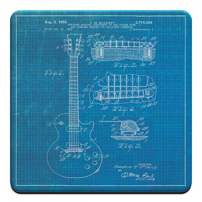 Wooden Drink Coaster, Gibson Guitar 1955