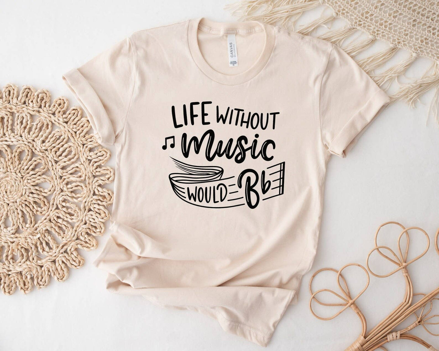 T-shirt, Life Without Music Would Be Flat
