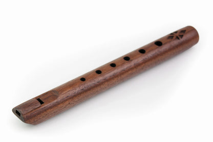 Native American Style Flute, High Spirits - Pocket Spirit Flute, Key of G - Walnut