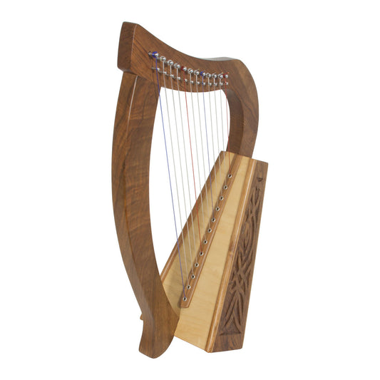 12-String Baby Harp, Roosebeck - Knotwork Carvings