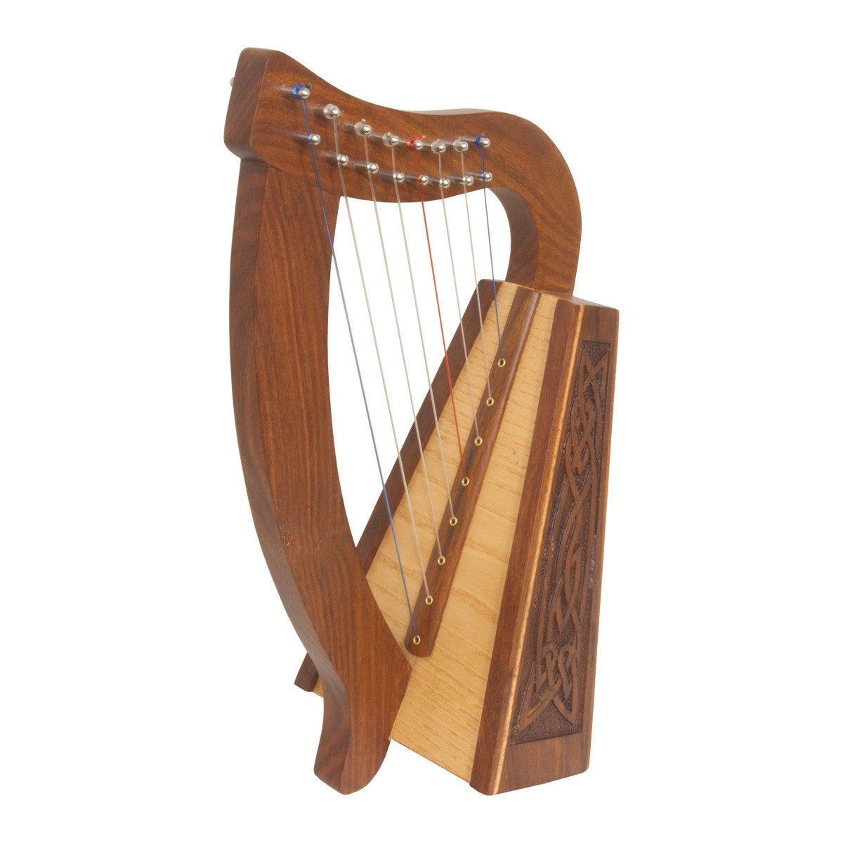 8-String Lily Harp, Roosebeck - Knotwork Carvings