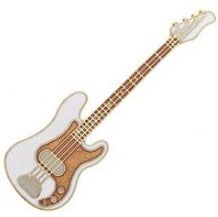 Pin / Tie Tack, Bass Guitar, Fender - White