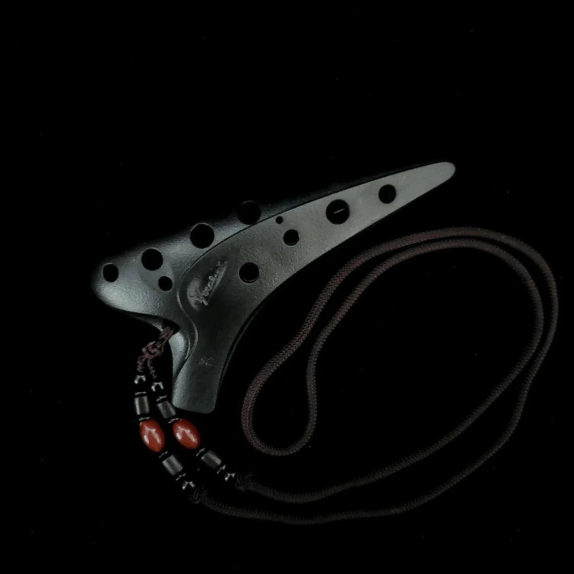 12-Hole Ocarina, Plastic, Soprano C - Black