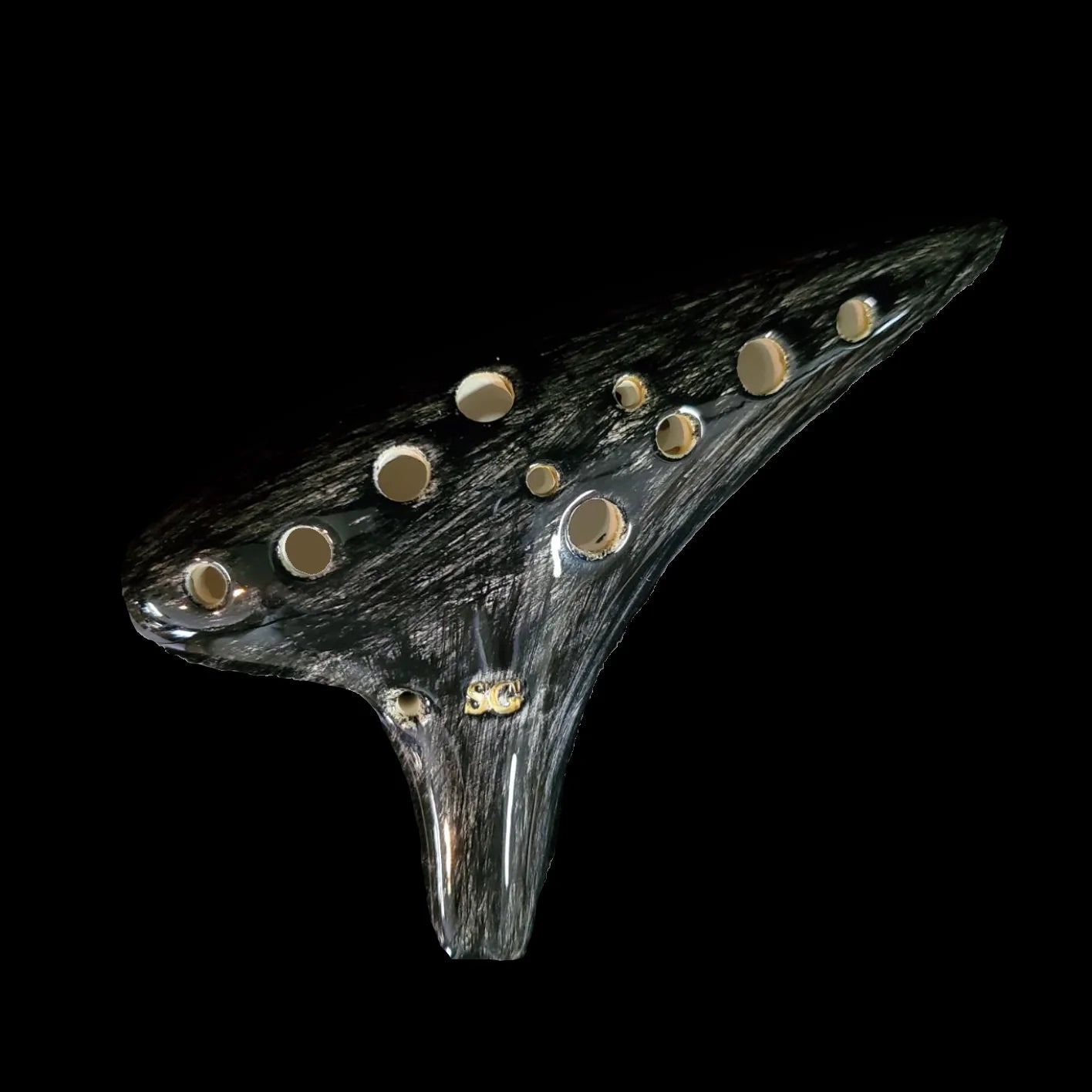 12-Hole Ocarina, Soprano G - Brushed Black