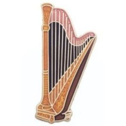 Pin / Tie Tack, Harp