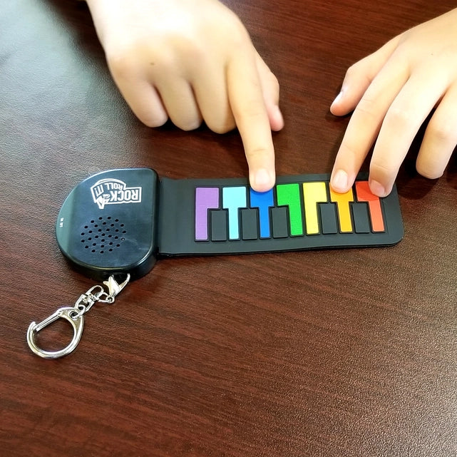 Rock & Roll It Keychain - Rainbow Piano