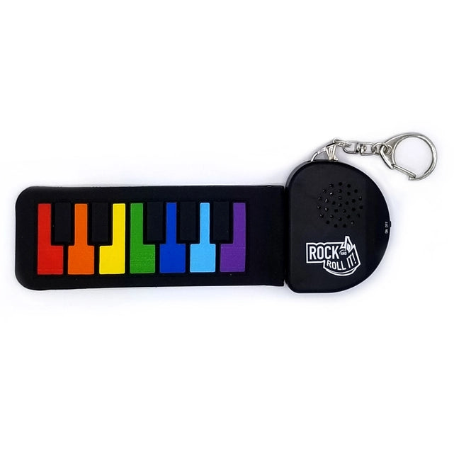 Rock & Roll It Keychain - Rainbow Piano