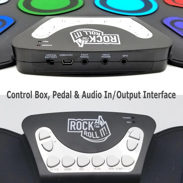 Rock & Roll It Roll-up Drum Kit, Color-Coded