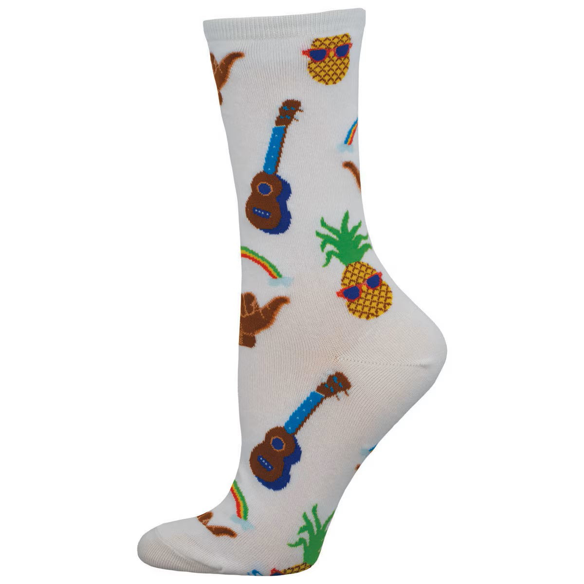 Women's Socks, Hawaiian Motif Ukulele