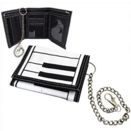 Wallet, Canvas with Chain - Piano Keyboard