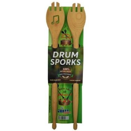 Drum Sporks Wooden Spoons