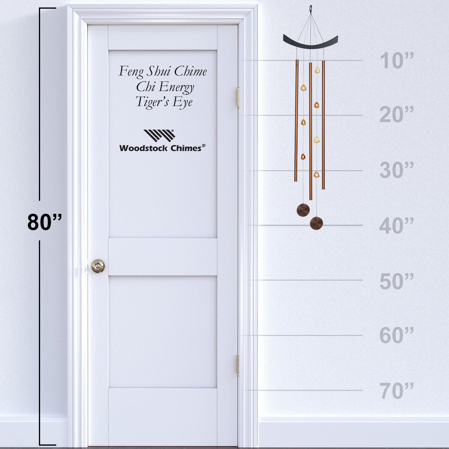Feng Shui Chime® - Chi Energy, Tiger's-Eye - by Woodstock Chimes