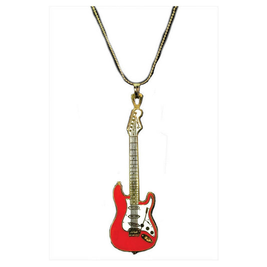 Necklace, Electric Guitar, Fender Stratocaster - Red