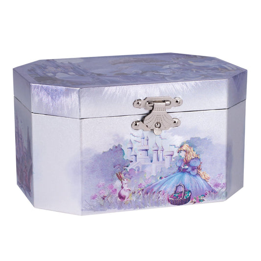Castle Princess Musical Jewelry Box, Silver & Purple