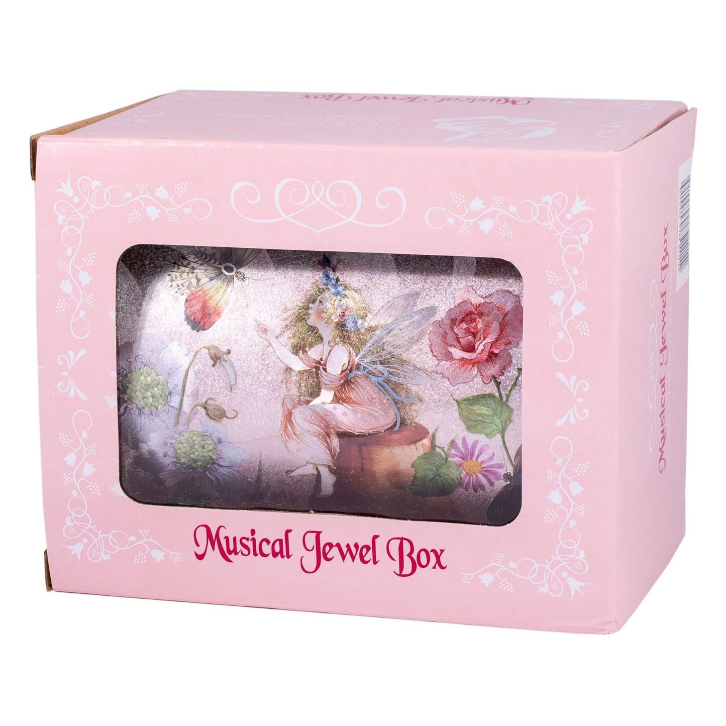 Princess Fairy Musical Jewelry Box, Silver & Pink