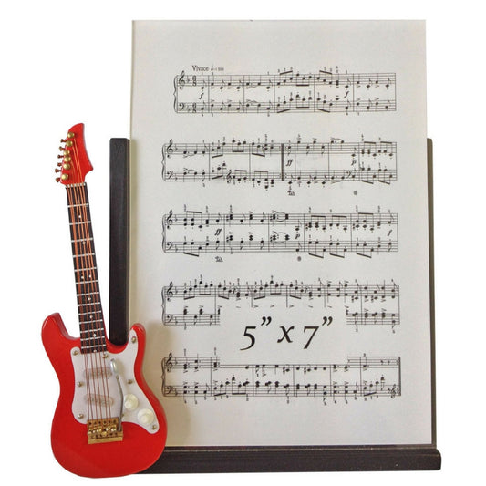Music Instrument Picture Frame, Red Electric Guitar