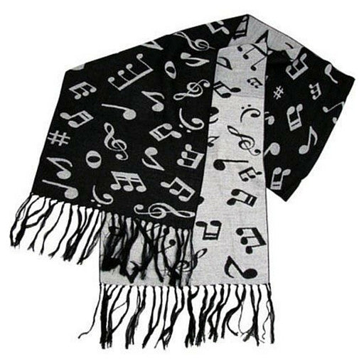 Winter Scarf, Cashmere Feel - Music Notes