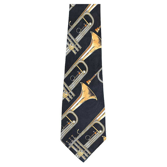 Neck Tie, Large Trumpets, Black