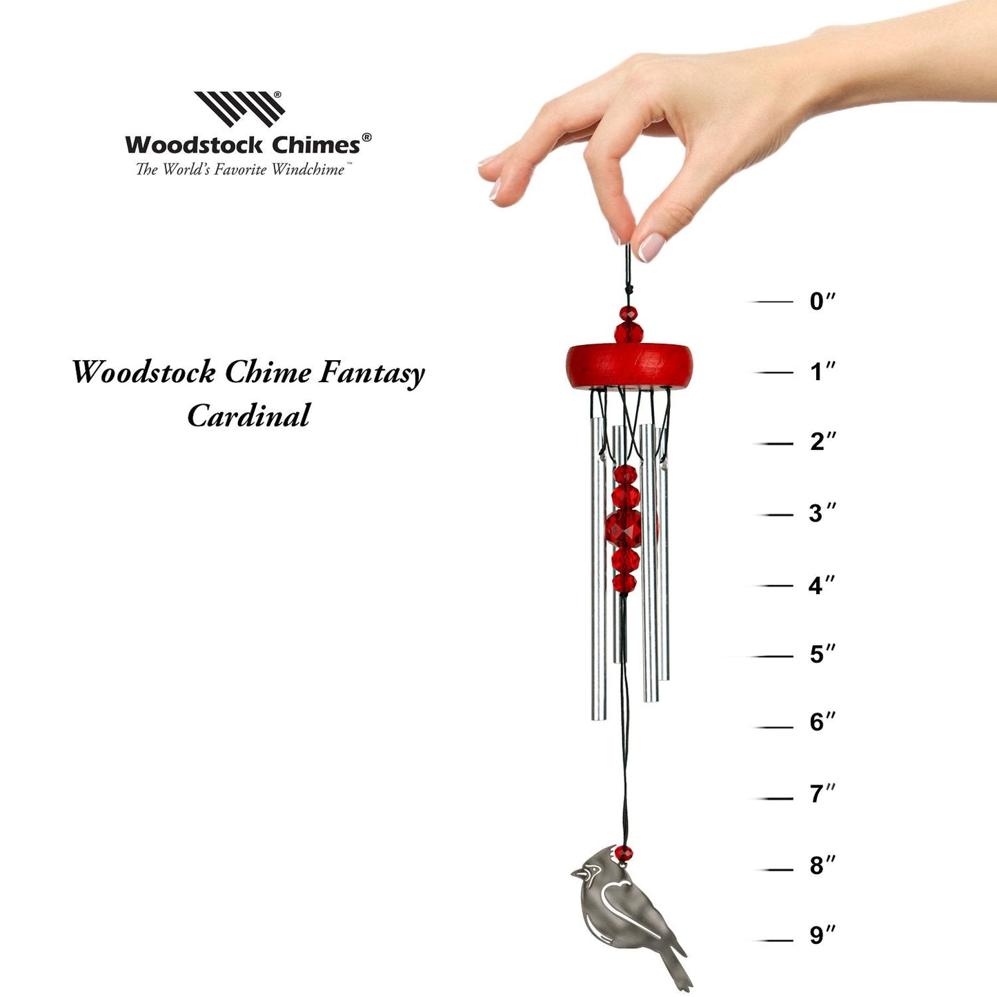 Chime Fantasy™ Wind Chime - Cardinal - by Woodstock Chimes