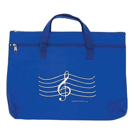 Double Zip Portfolio Bag, Treble Clef (Specify Color)