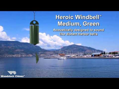 Heroic Windbell - Medium, Green - by Woodstock Chimes