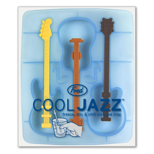 Ice Cube Tray, Cool Jazz Guitar-Shaped Drink Stirrers