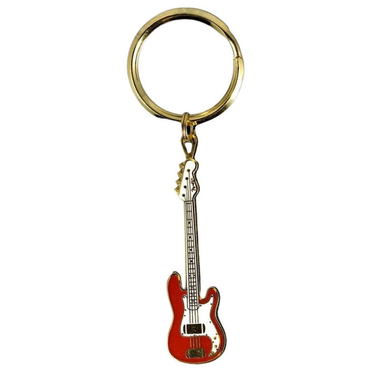 Keychain, Bass Guitar, Fender - Red