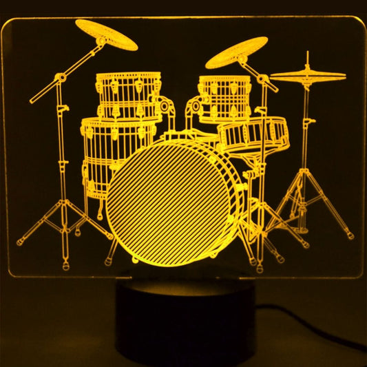 3-D Illusion Color-Changing Lamp, Drum Set