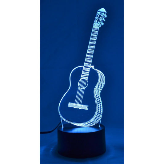 3-D Illusion Color-Changing Lamp, Guitar - Classical
