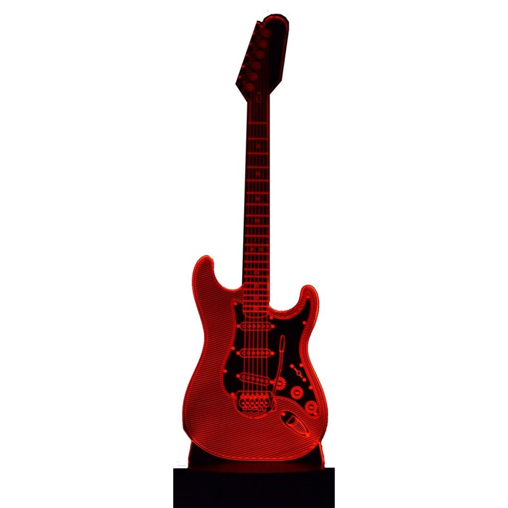3-D Illusion Color-Changing Lamp, Guitar, Electric - Fender Stratocaster