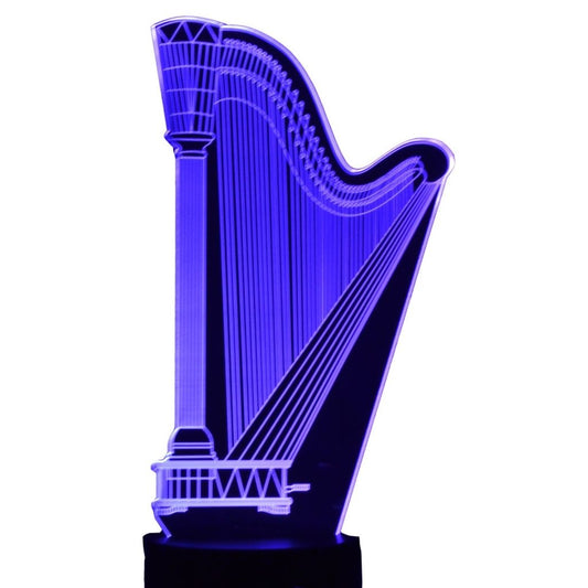 3-D Illusion Color-Changing Lamp, Harp