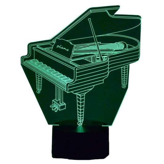 3-D Illusion Color-Changing Lamp, Piano, Grand