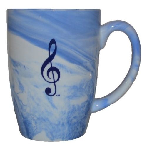 Mug, Marbled Treble Clef - Blue