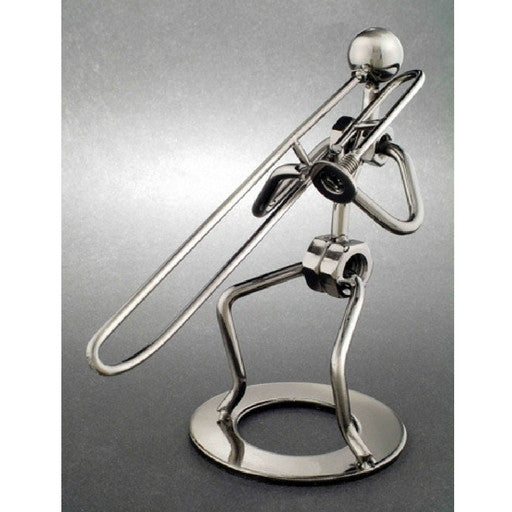 Metal Musician Sculpture, Trombone Player