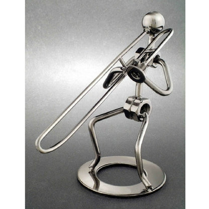 Metal Musician Sculpture, Trombone Player