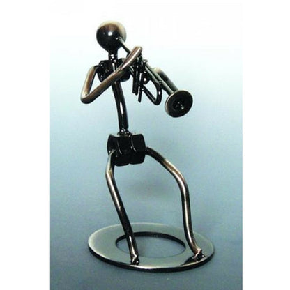 Metal Musician Sculpture, Trumpet Player