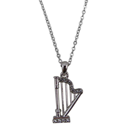 Necklace, Rhinestone, Harp