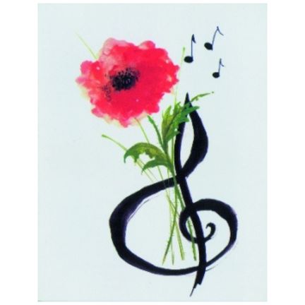 Notecards, Treble Clef with Poppy